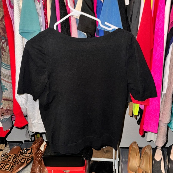 Banana republic black boat neck dress shirt - Picture 3 of 3